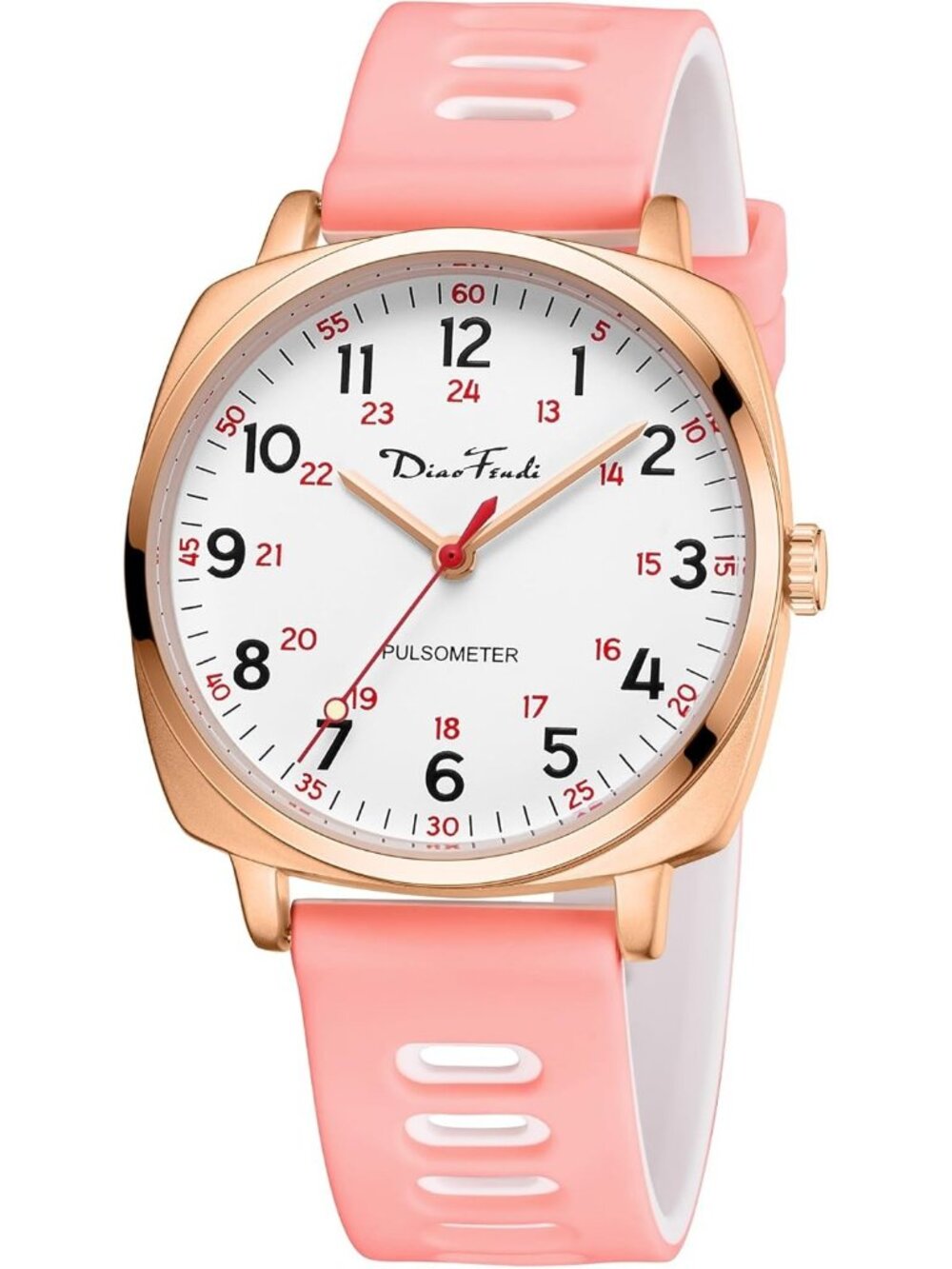 Diaofendi Women's Pink Rose Gold Analog Medical Professional Waterproof Watch